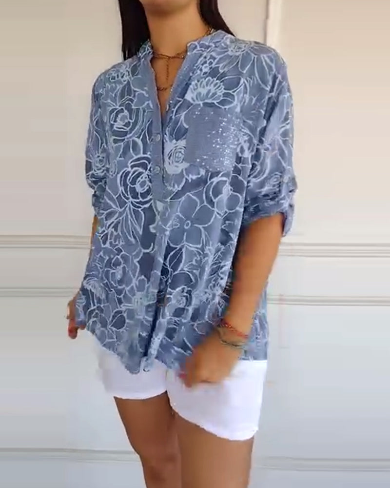 Sandra - Blouse à imprimé fleuri