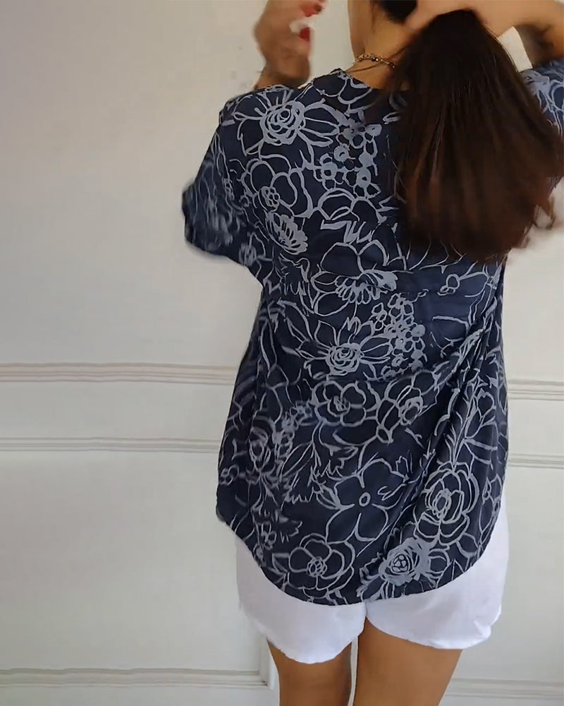 Sandra - Blouse à imprimé fleuri