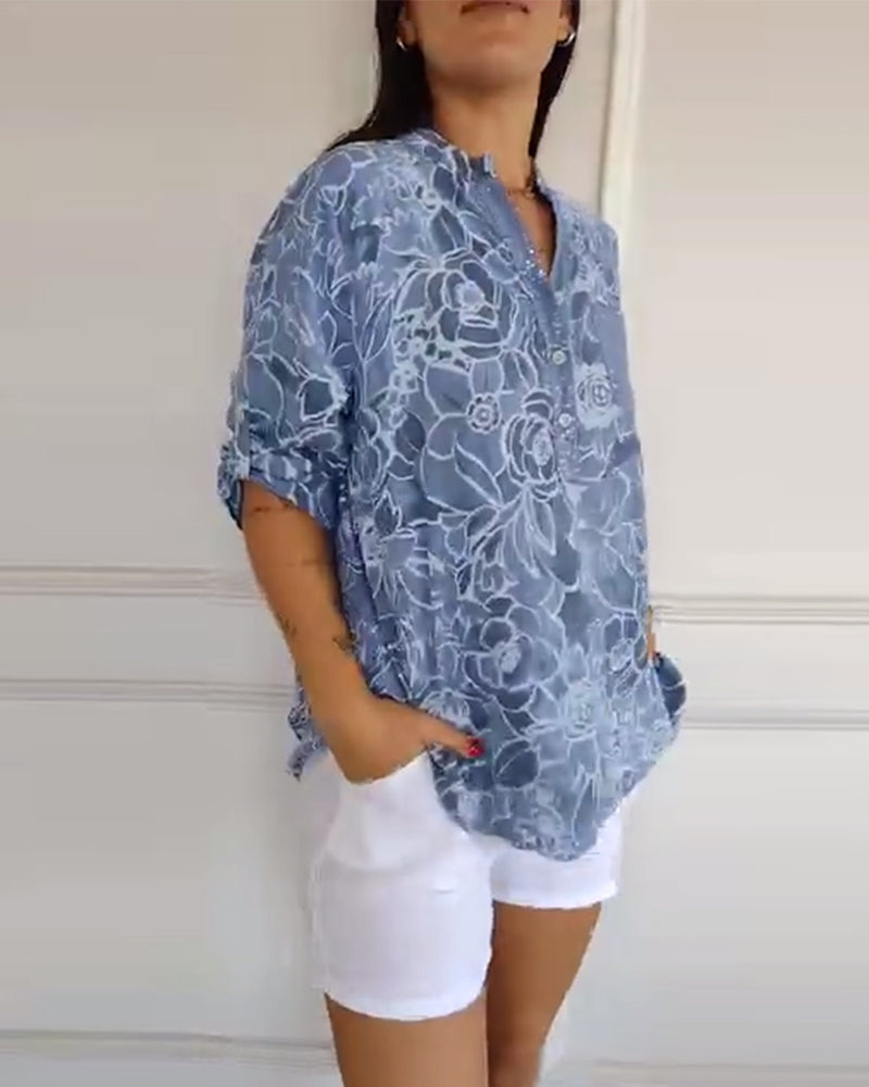 Sandra - Blouse à imprimé fleuri