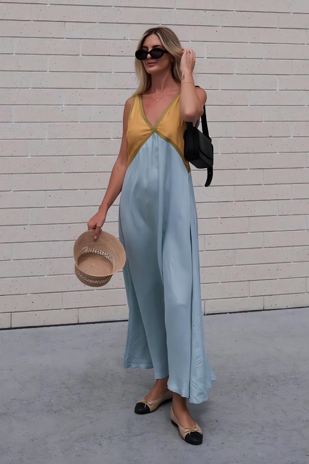 Élena | Élégante robe midi sans manches