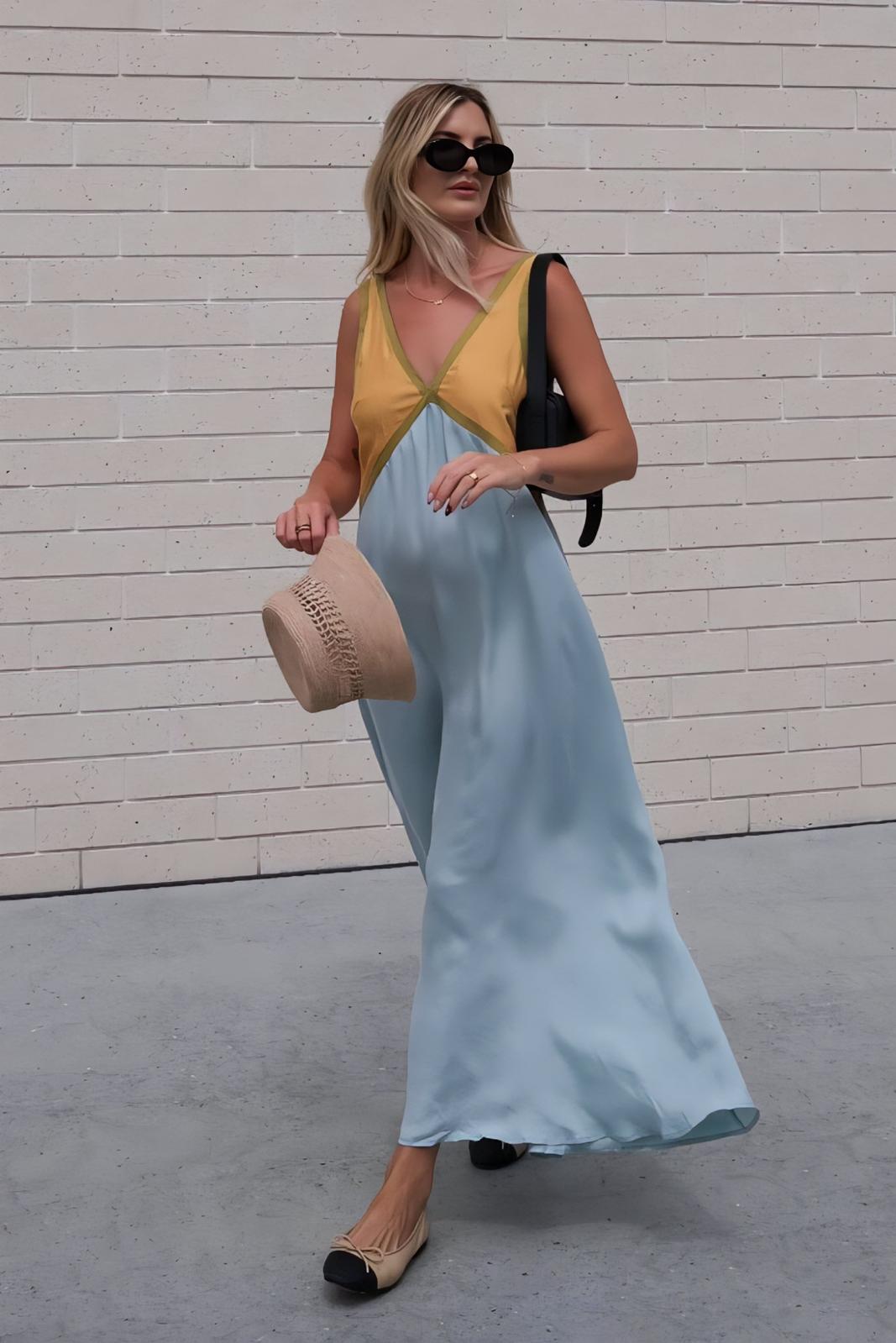 Élena | Élégante robe midi sans manches