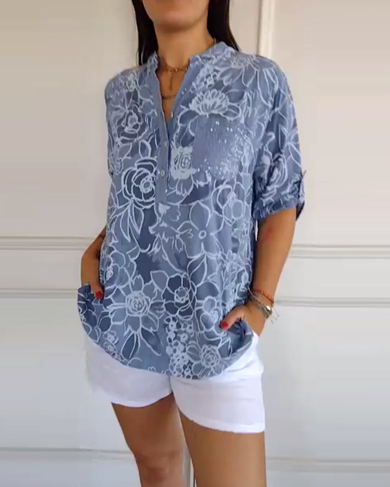 Sandra - Blouse à imprimé fleuri
