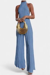 Axelle | Ensemble élégant haut plissé et pantalon fluide