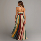 Daphné | Robe longue colorée sans manches