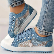 Élodie – Baskets Confort à Dentelle Florale