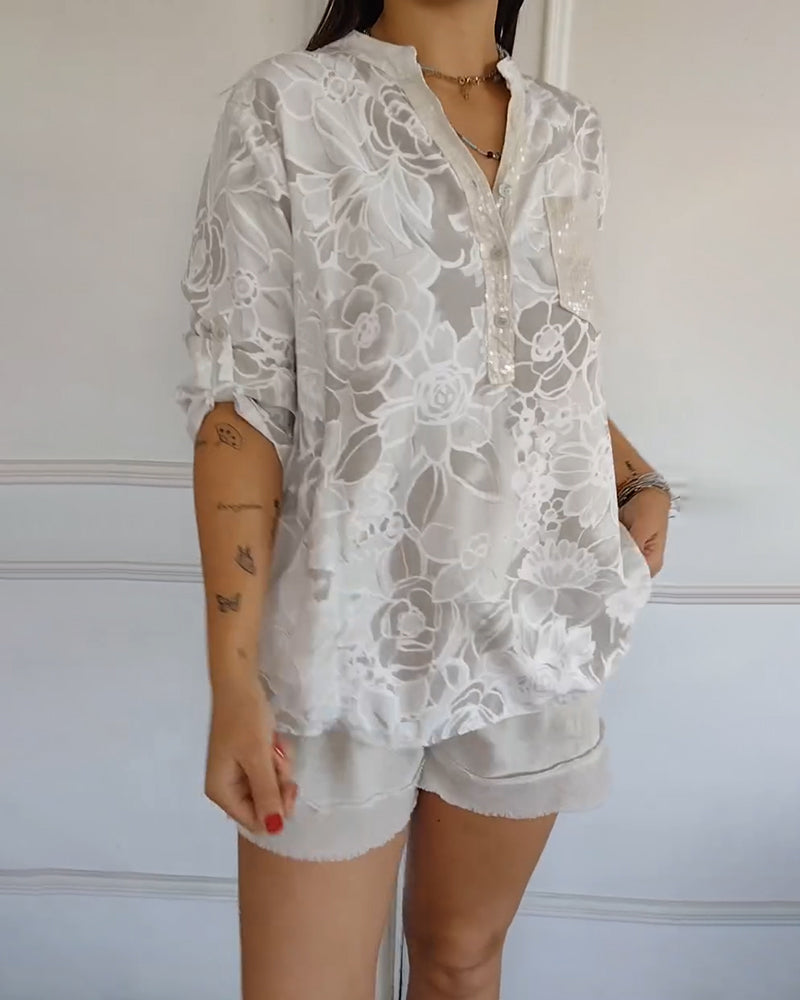 Sandra - Blouse à imprimé fleuri