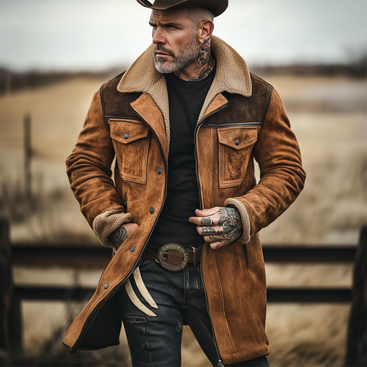 Louis - manteau long classique pour homme