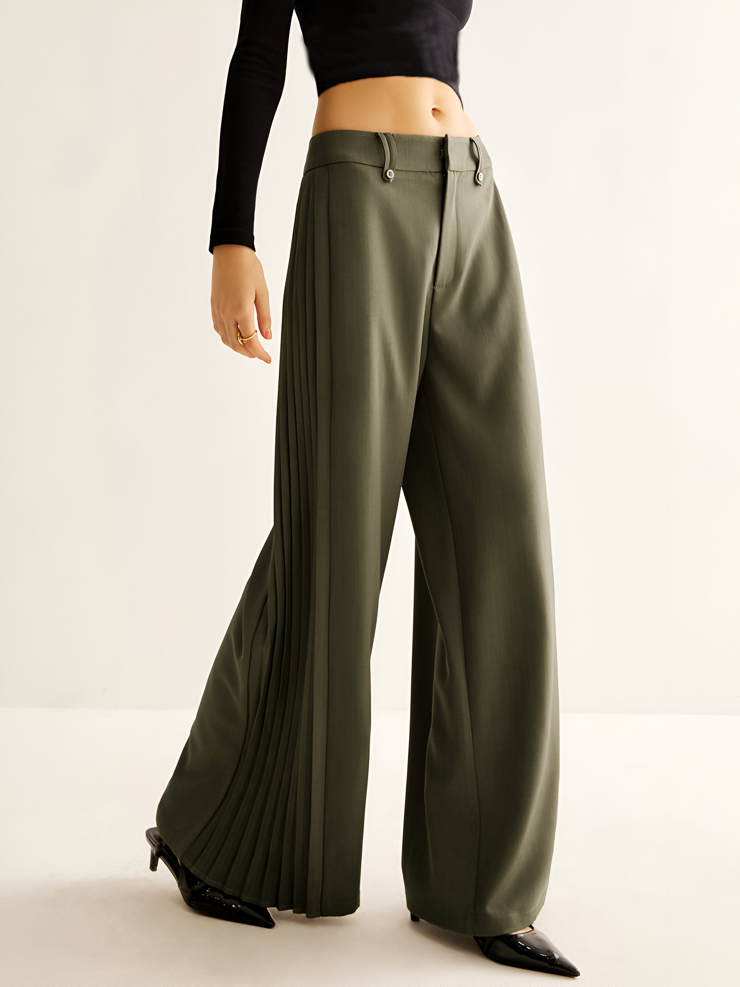 Zoé | Pantalon à la jambe large et au flair moderne