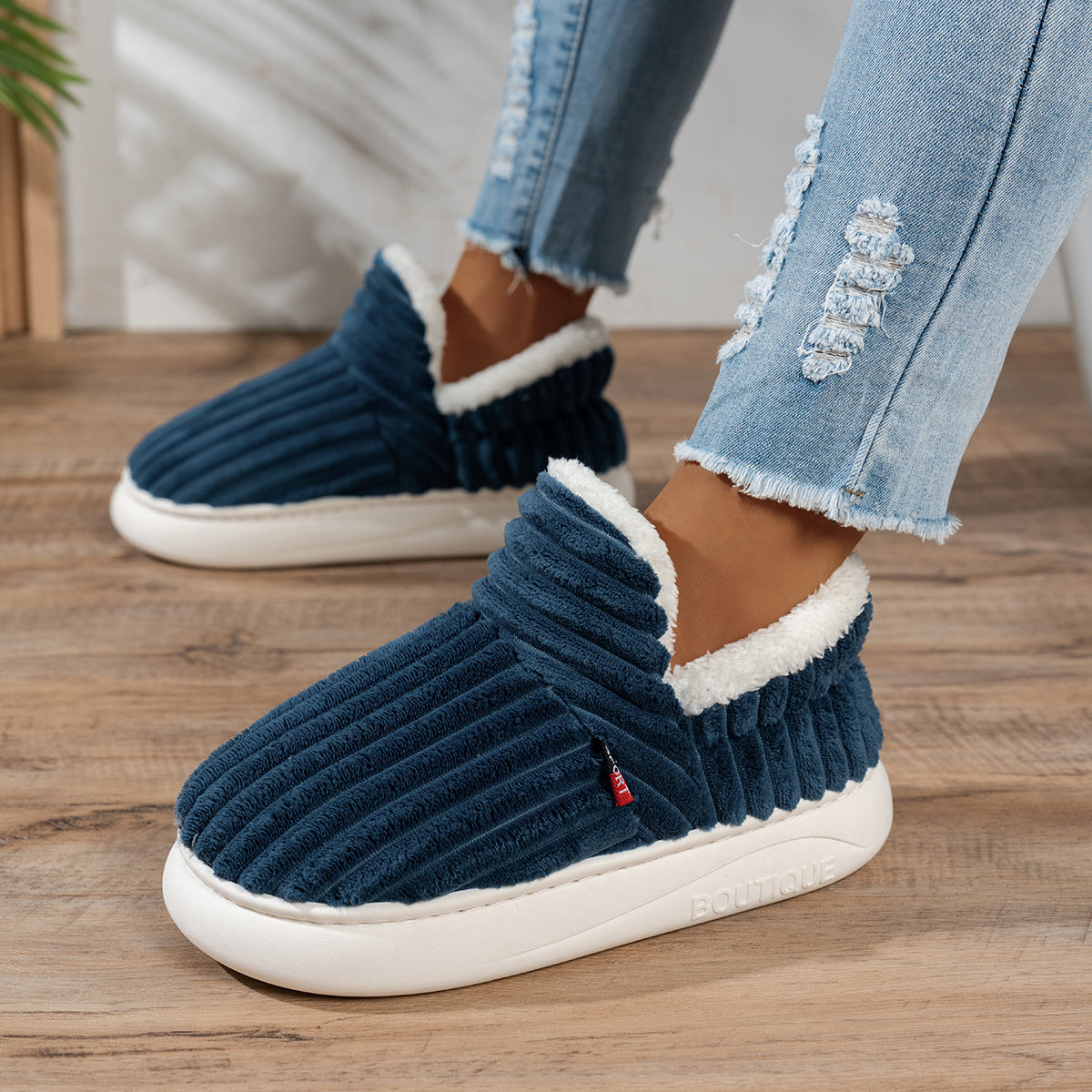 Camille - Chaussons en peluche CozyStep