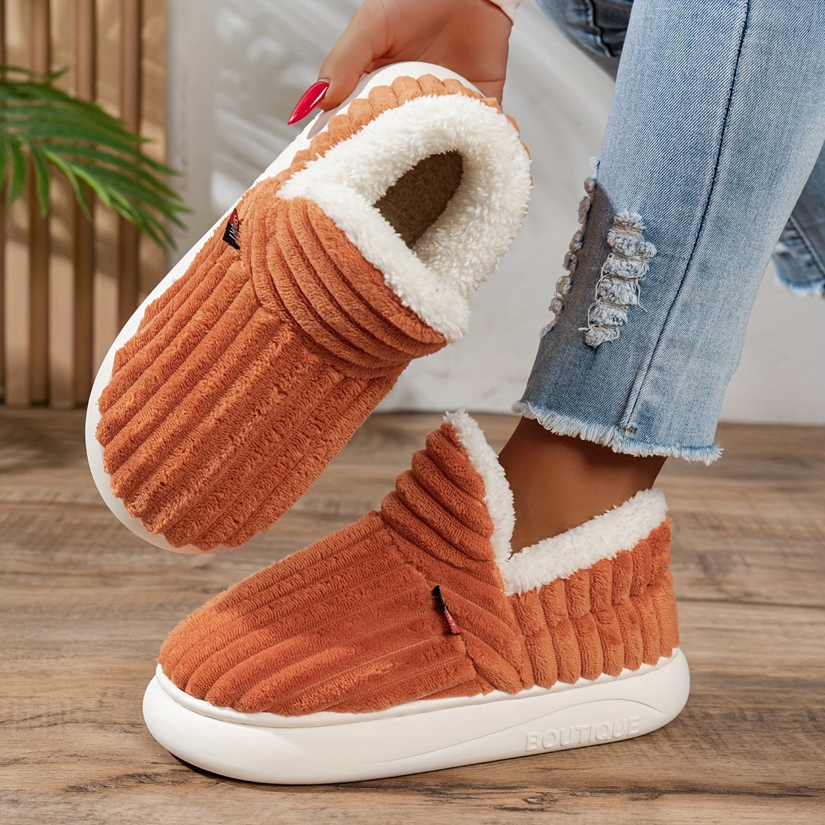 Camille - Chaussons en peluche CozyStep