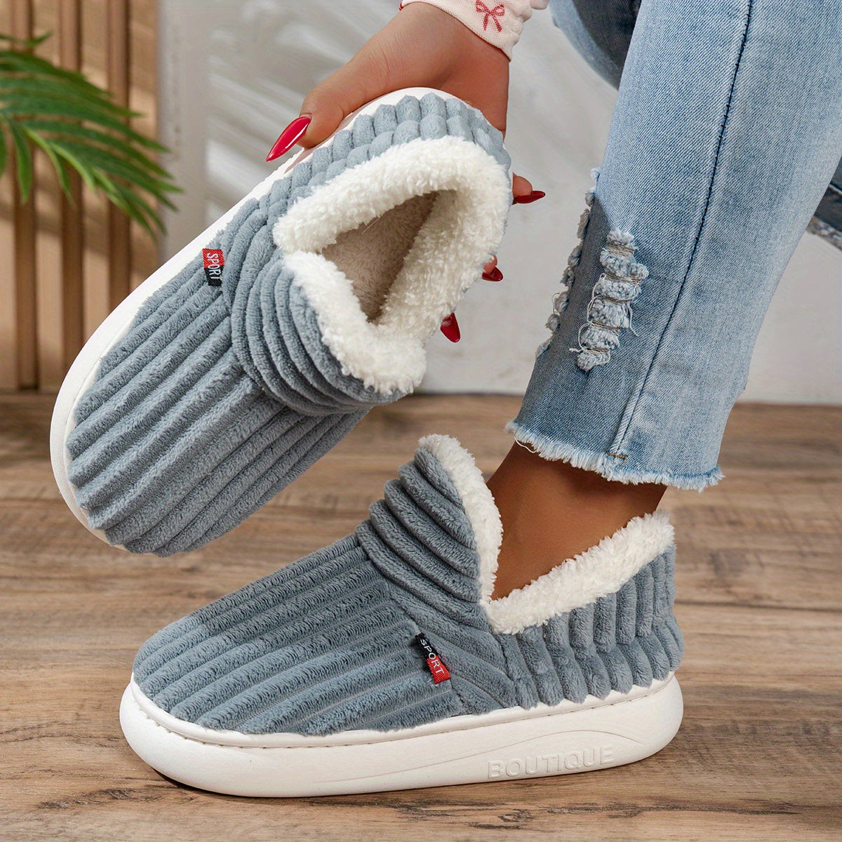 Camille - Chaussons en peluche CozyStep