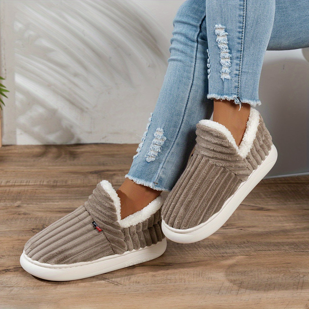 Camille - Chaussons en peluche CozyStep