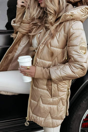 Elara – Manteau d’hiver élégant avec capuche et doublure