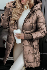 Elara – Manteau d’hiver élégant avec capuche et doublure