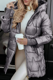 Elara – Manteau d’hiver élégant avec capuche et doublure