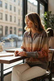 Aurélie - Blouse à carreaux dans des tons chauds et automnaux