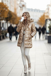 Éléonore — Doudoune longue raffinée à capuche