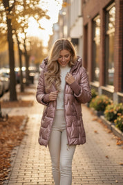 Éléonore — Doudoune longue raffinée à capuche